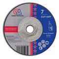 Continental Abrasives 7" x .045" x 5/8-11" Signature T27 Depressed Center Premium Thin Cut-Off Wheel A4-10700371